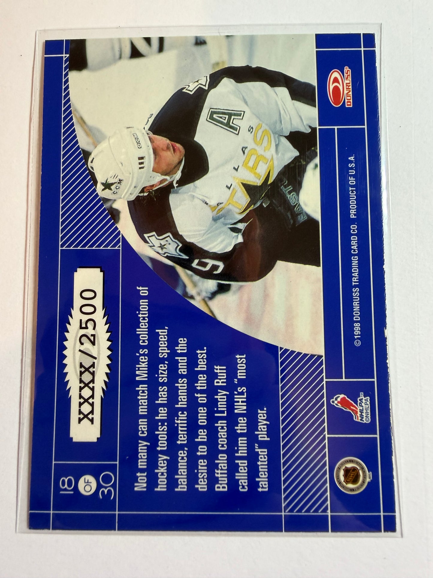 MIKE MODANO - 1997 Donruss Elite Craftsmen #18, xxxx/2500
