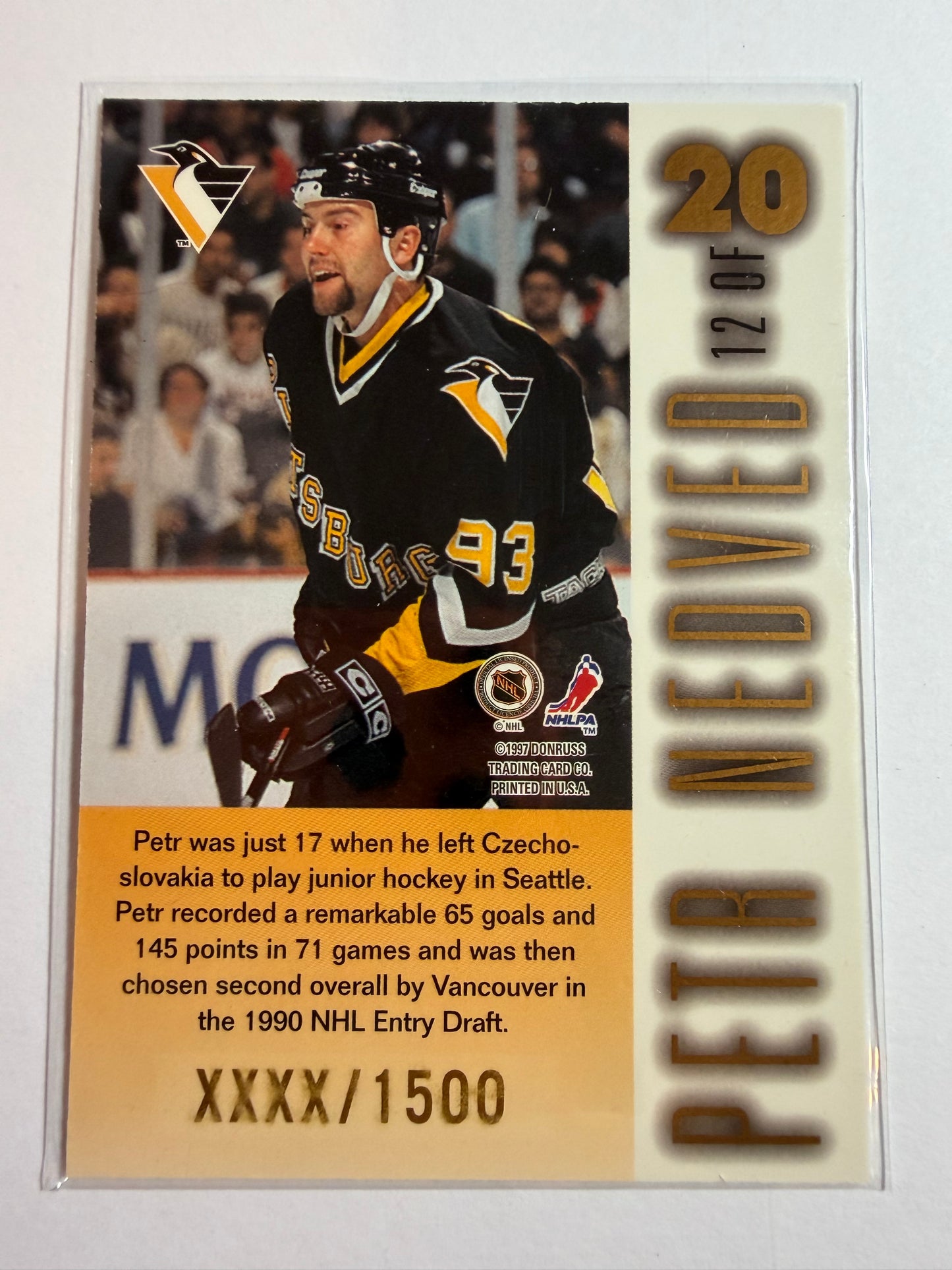 PETR NEDVED - 1996 Donruss Leaf Limited Stubble #12, xxxx/1500