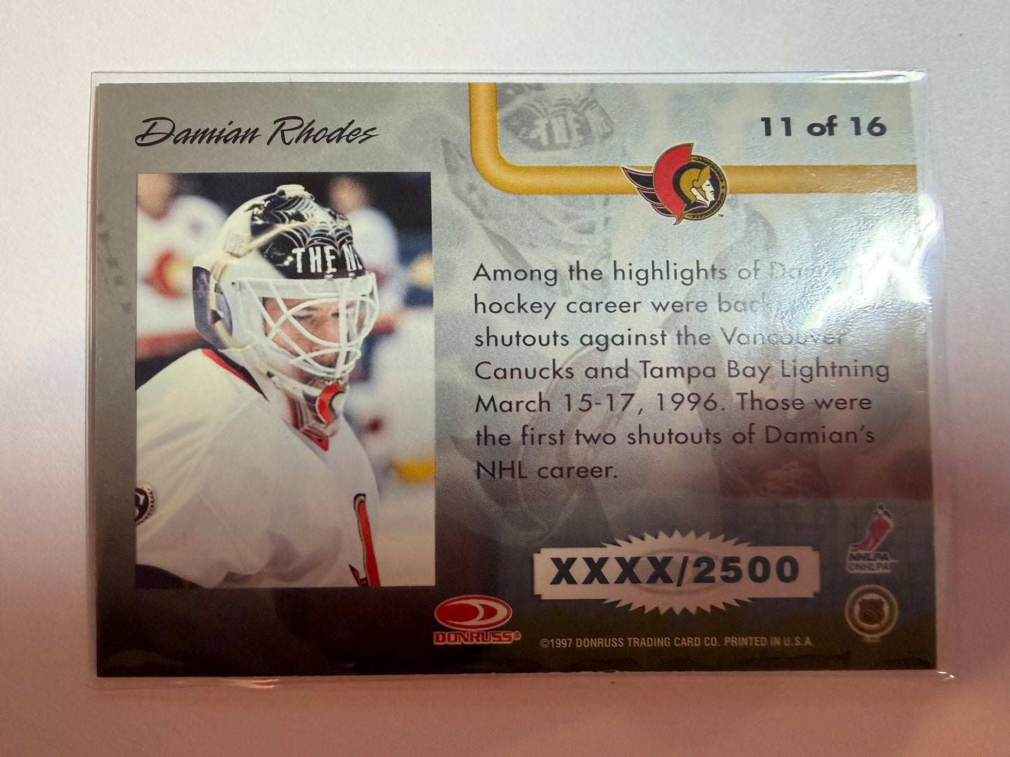 DAMIAN RHODES - 1997 Donruss Leaf Pipe Dreams #11, xxxx/2500