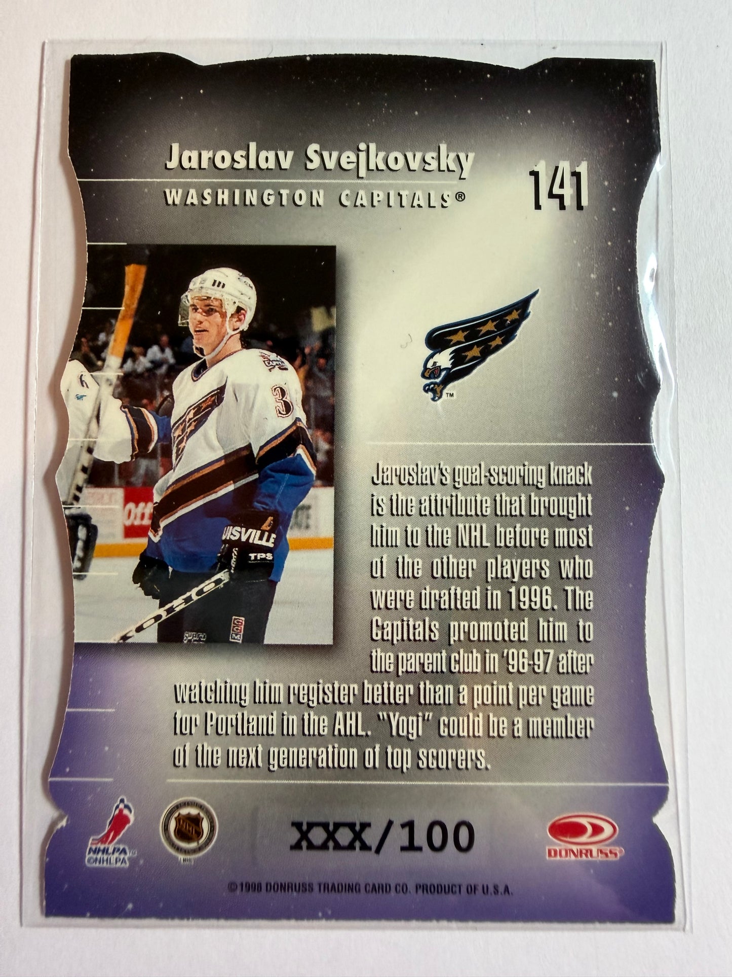 JAROSLAV SVEJKOVSKY - 1997 Donruss Elite Status Generations Die Cut #141, xxx/100