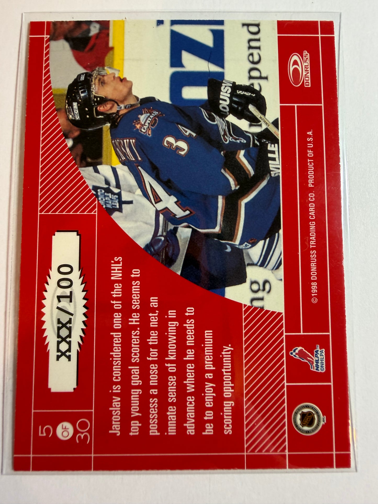 JAROSLAV SVEJKOVSKY - 1997 Donruss Elite Status Master Craftsmen #5, xxx/100