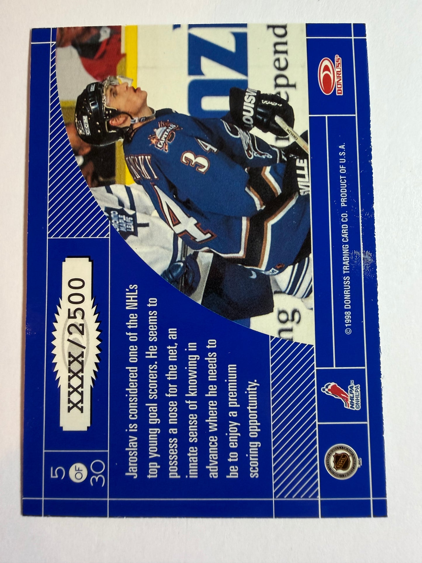 JAROSLAV SVEJKOVSKY - 1997 Donruss Elite Status Craftsmen #5, xxxx/2500