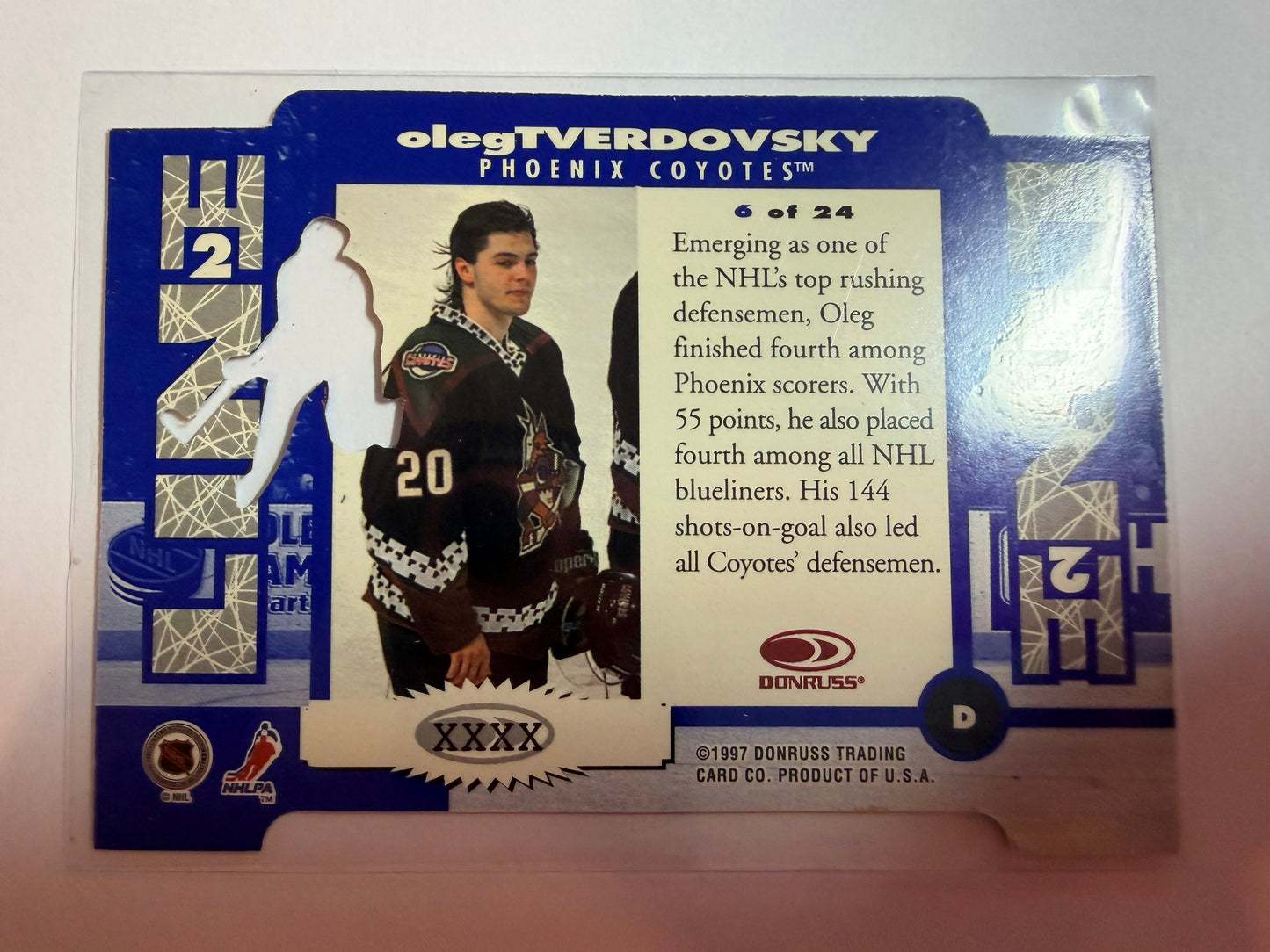 OLEG TVERDOVSKY - 1997 Donruss Line 2 Line Die Cut #6, xxxx