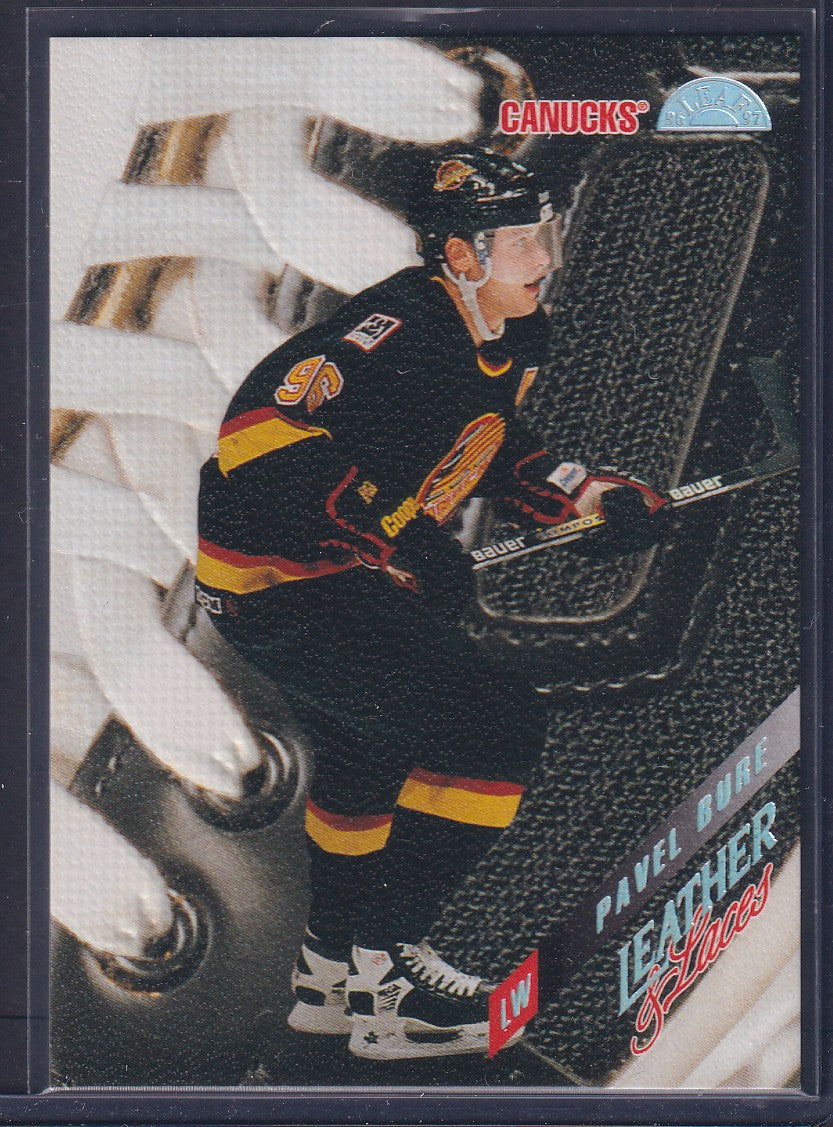 PAVEL BURE - 1996 Donruss Leaf Leather and Laces PROMO #9