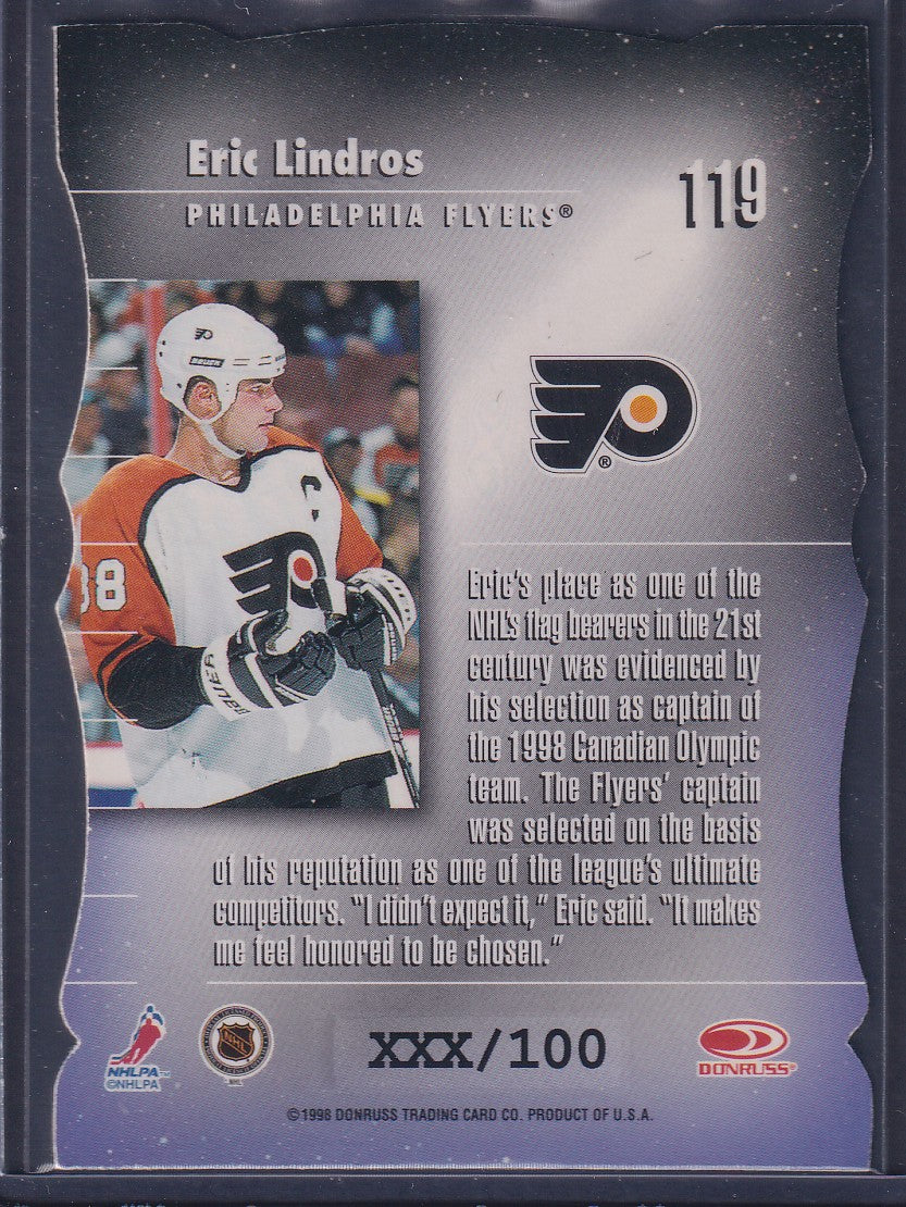 ERIC LINDROS - 1997 Donruss Elite Status Generations Die Cut #119, xxx/100