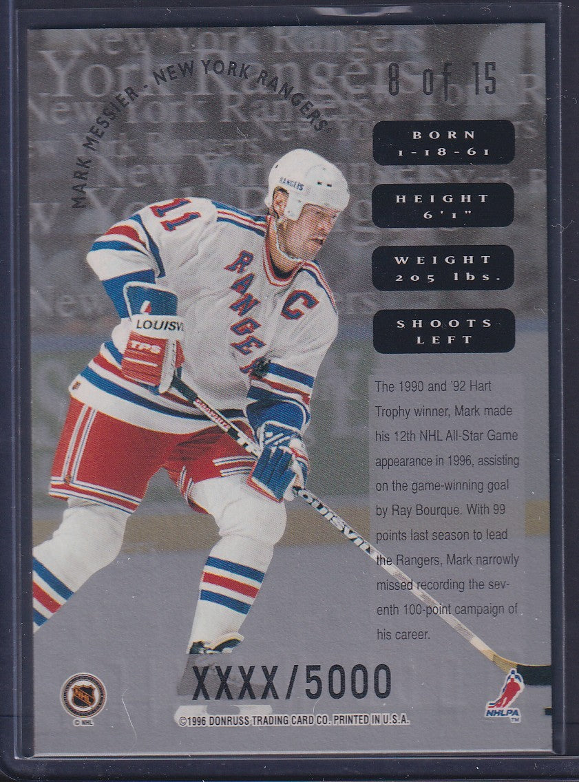 MARK MESSIER - 1996 Donruss Leaf Sweaters #8, xxxx/5000