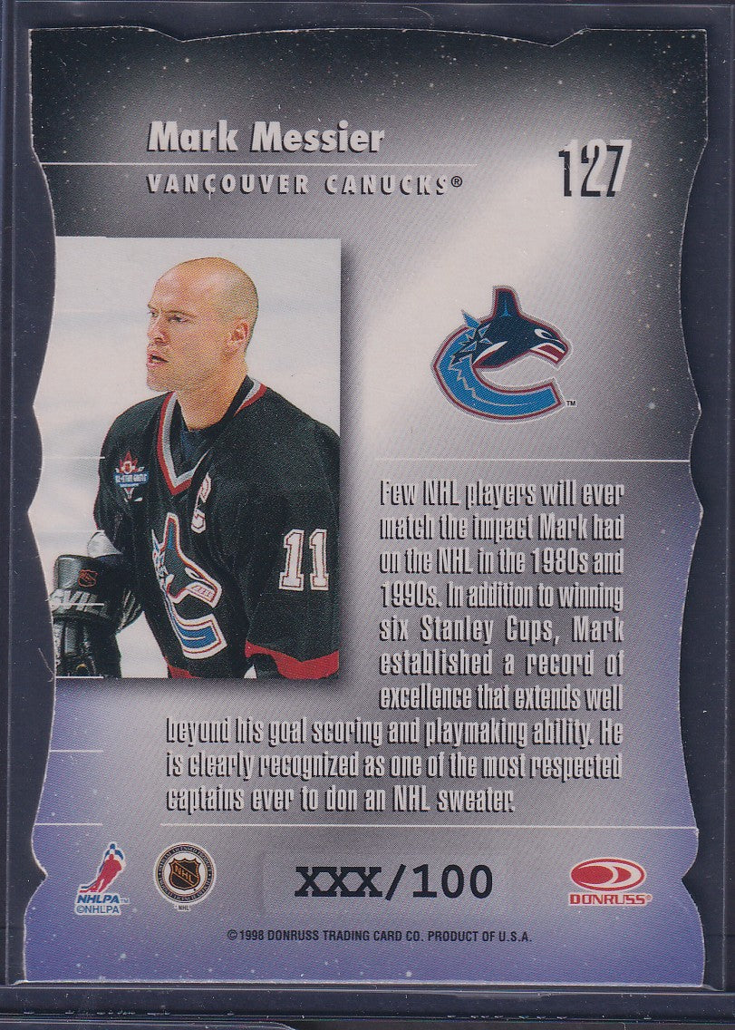 MARK MESSIER - 1997 Donruss Elite Status Generations Die Cut #127, xxx/100