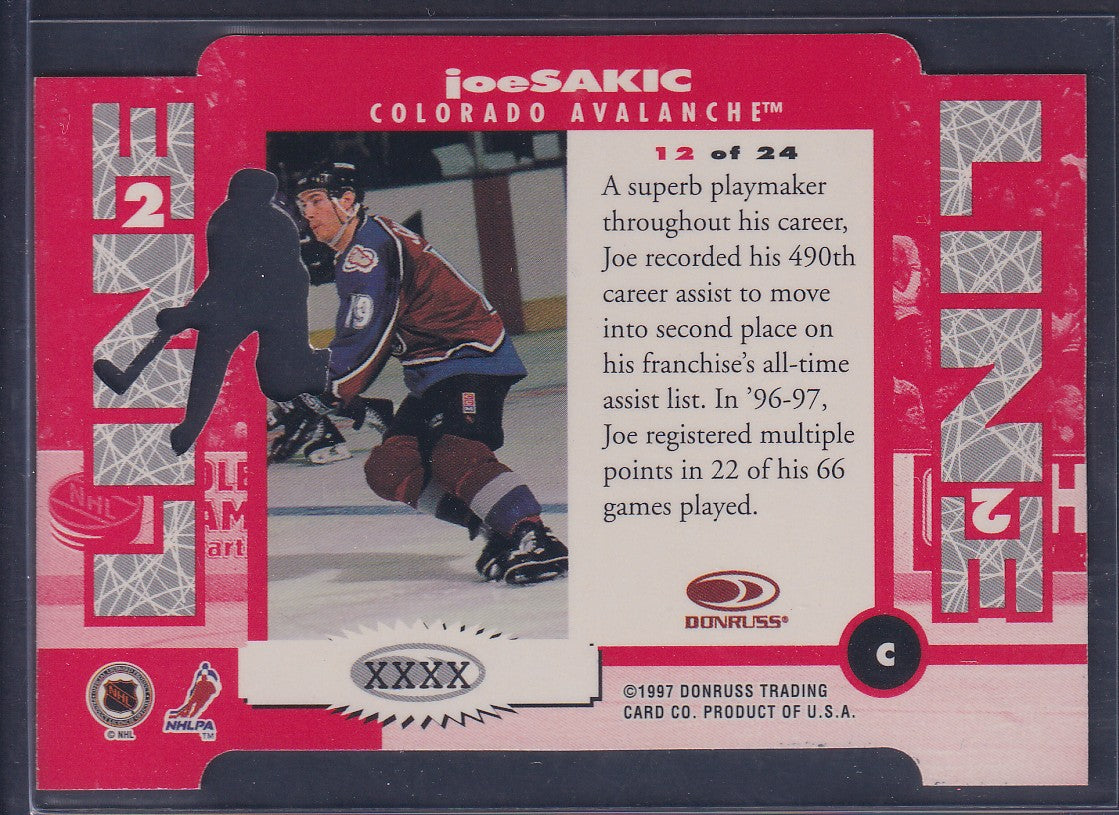JOE SAKIC - 1997 Donruss Line 2 Line Die Cut #12, xxxx