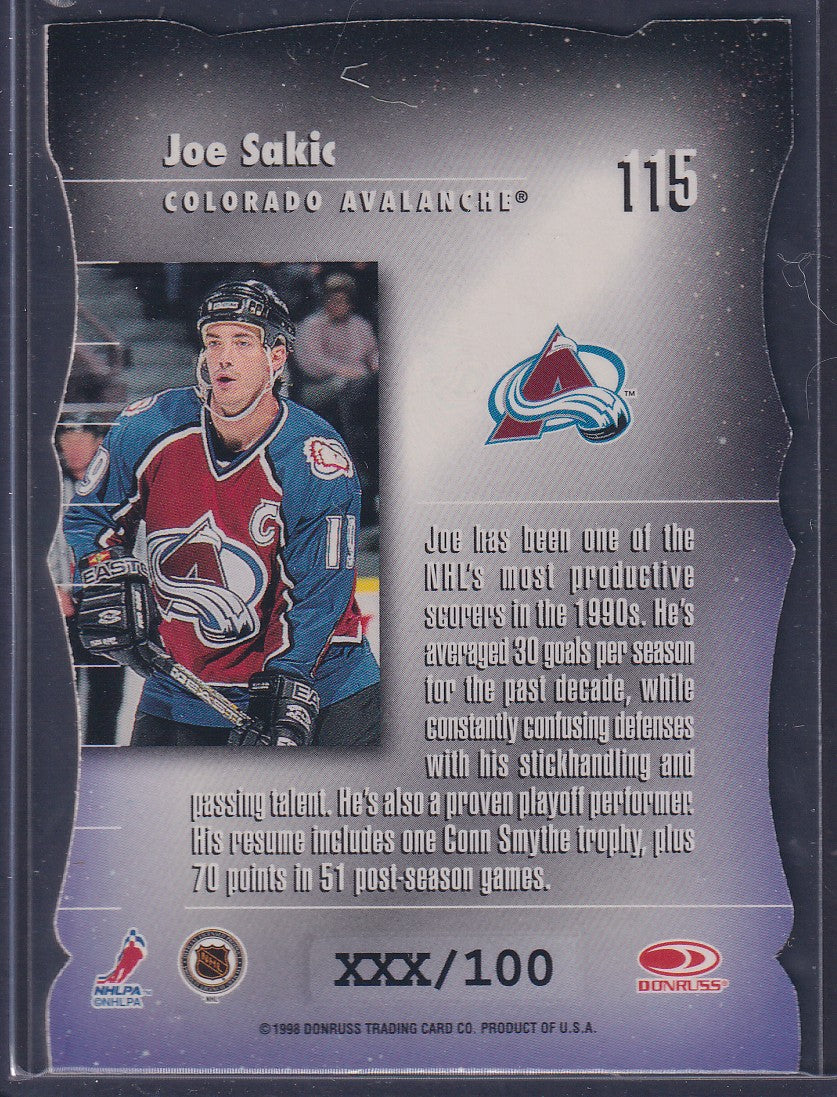 JOE SAKIC - 1997 Donruss Elite Status Generations Die Cut #115, xxx/100