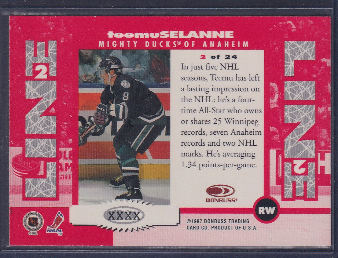 TEEMU SELANNE - 1997 Donruss Line 2 Line #2, xxxx
