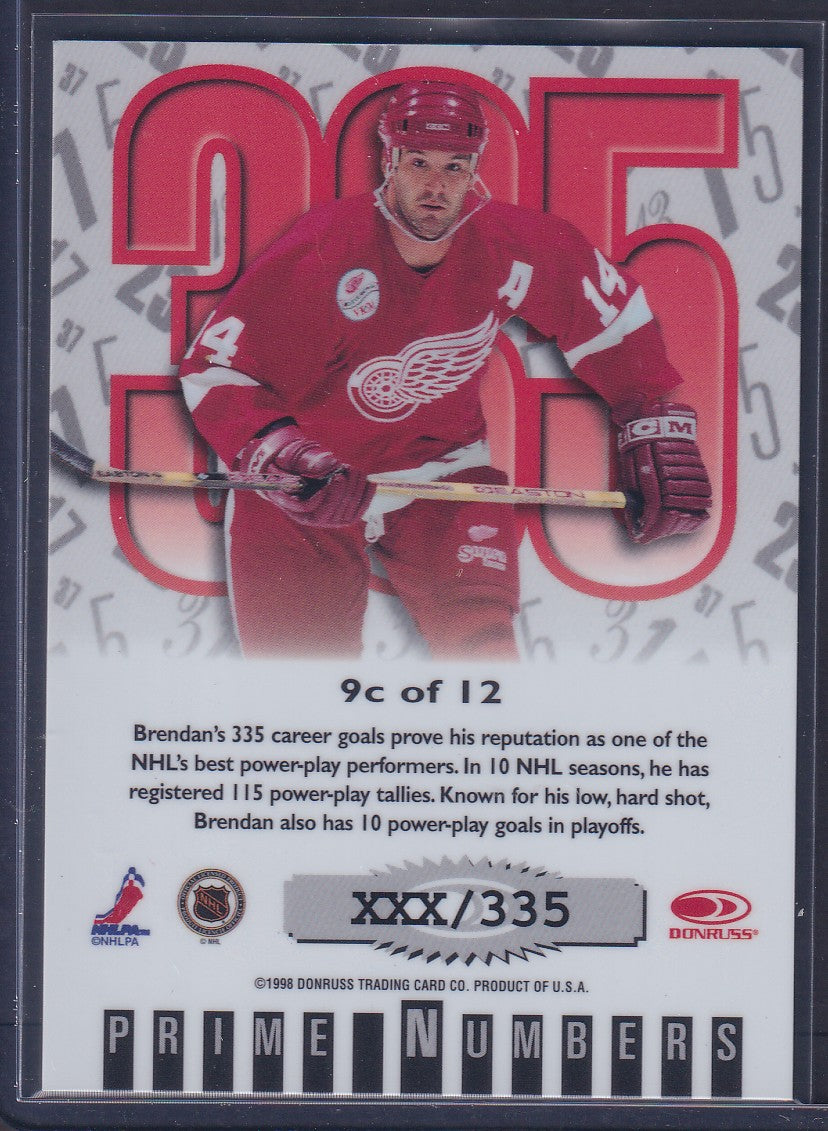 BRENDAN SHANAHAN - 1997 Donruss Elite Prime Numbers #9c, xxx/335