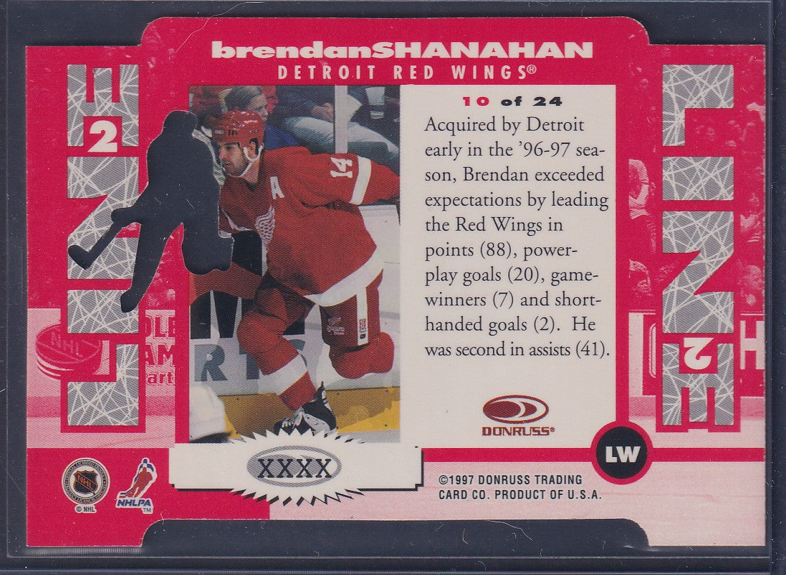 BRENDAN SHANAHAN - 1997 Donruss Line 2 Line Die Cut #10, xxxx