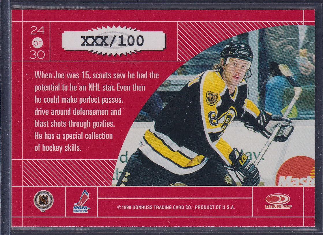 JOE THORNTON - 1997 Donruss Elite Status Checklist Die Cut #148, xxx/100