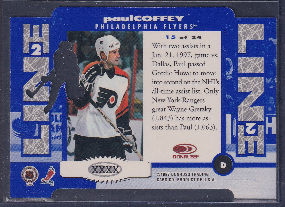 PAUL COFFEY - 1997 Donruss Line 2 Line Die Cut #15, xxxx