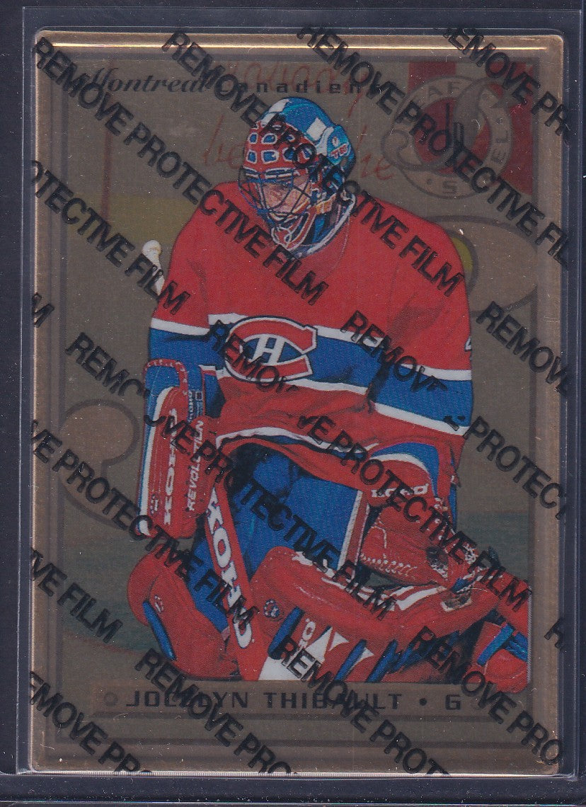 JOCELYN THIBAULT - 1996 Donruss Leaf Preferred Steel GOLD #55