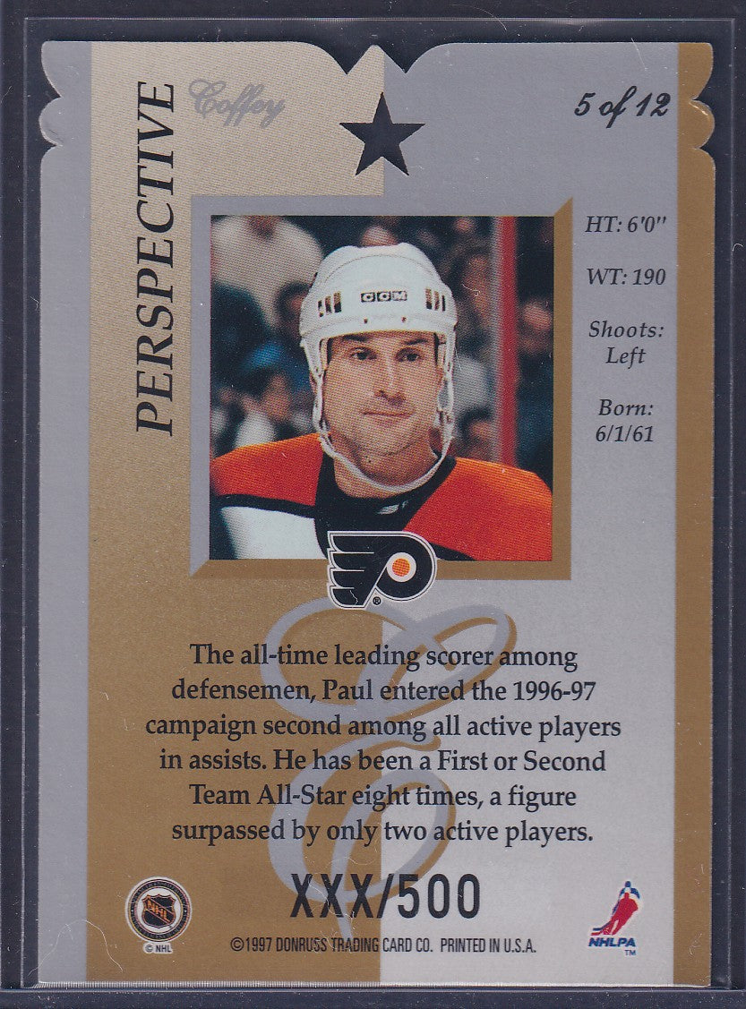 PAUL COFFEY - 1996 Donruss Elite Perspective #5, xxx/500