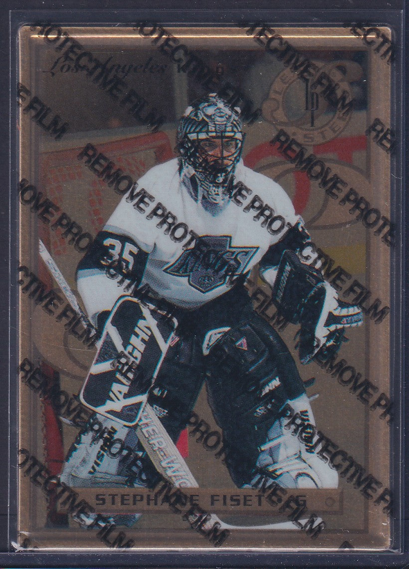 STEPHANE FISET - 1996 Donruss Leaf Preferred Steel GOLD, w/ Coating #15
