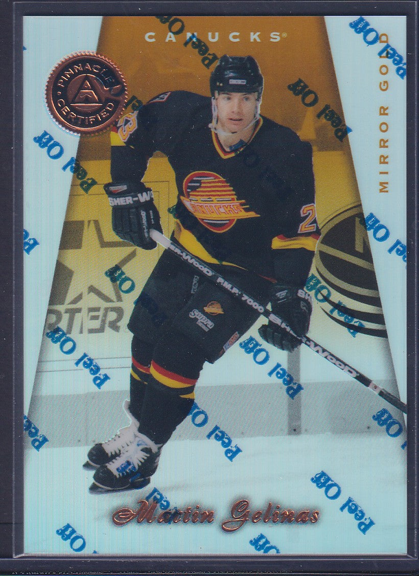 MARTIN GELINAS - 1997 Pinnacle Certified w/ Coating, MIRROR GOLD #113