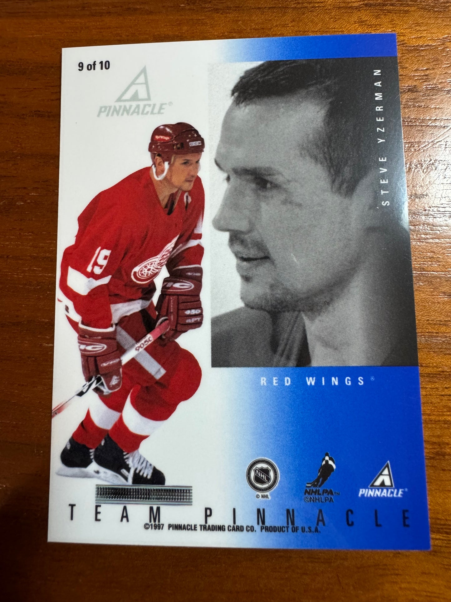 GILMOUR / YZERMAN - 1997 Team Pinnacle Mirror REFRACTOR Parallel #9, SSP
