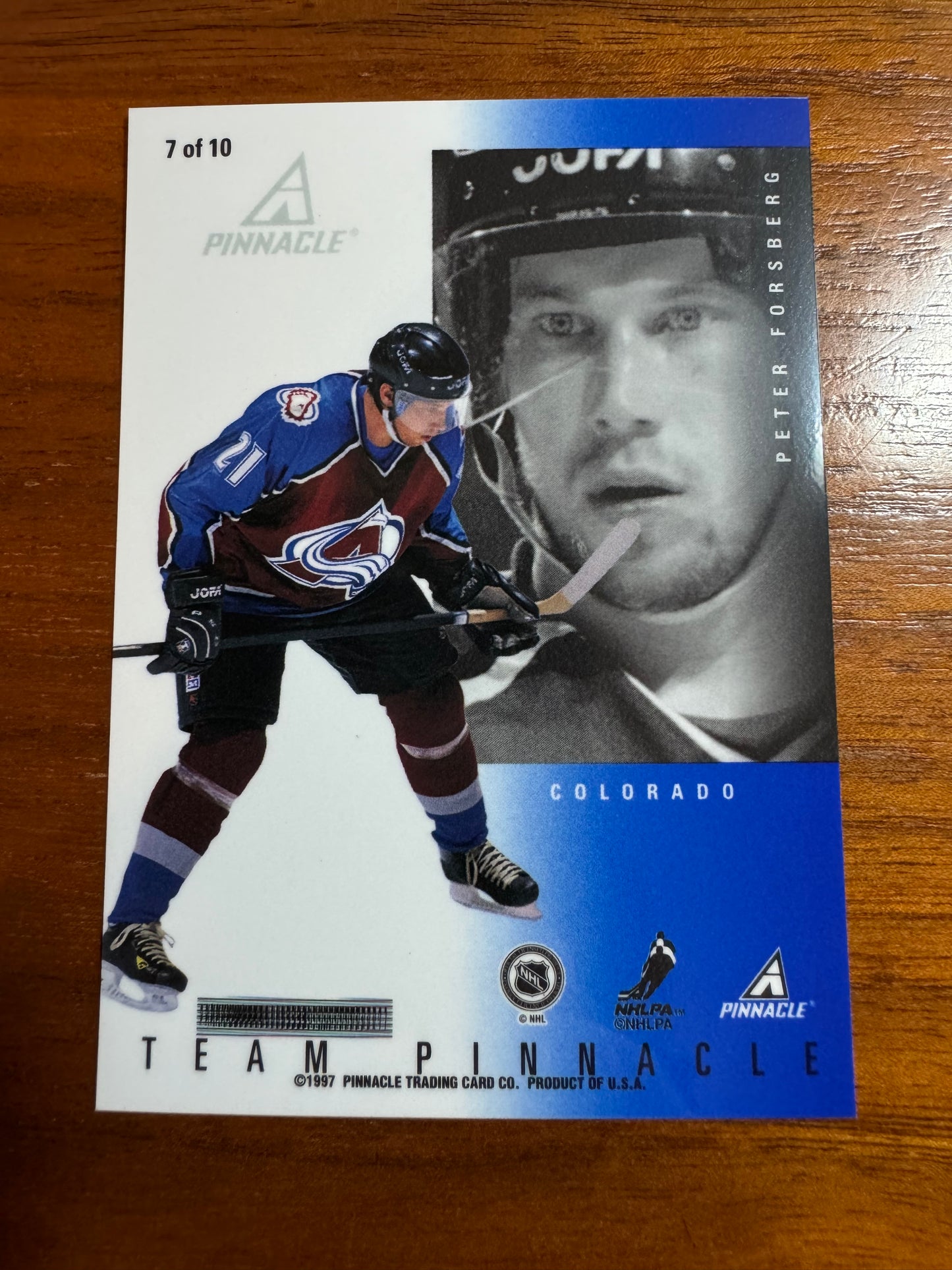 KOIVU / FORSBERG - 1997 Team Pinnacle Mirror REFRACTOR Parallel #7, SSP