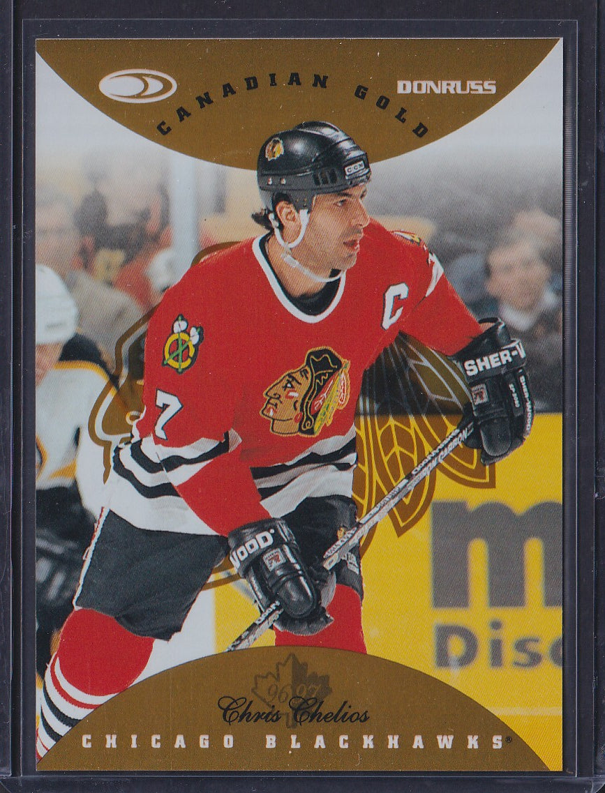 CHRIS CHELIOS - 1996 Donruss Canadian Ice GOLD PRESS PROOF #56, /150