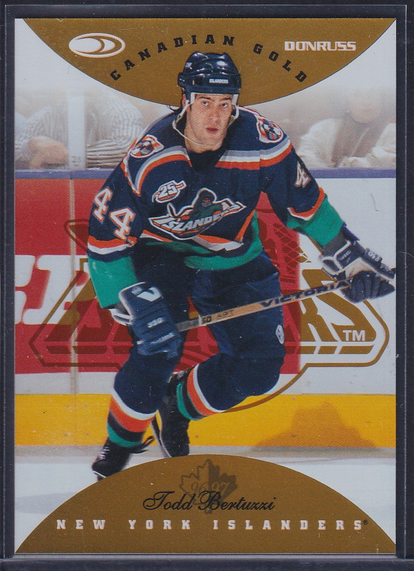 TODD BERTUZZI - 1996 Donruss Canadian Ice GOLD PRESS PROOF #28, /150