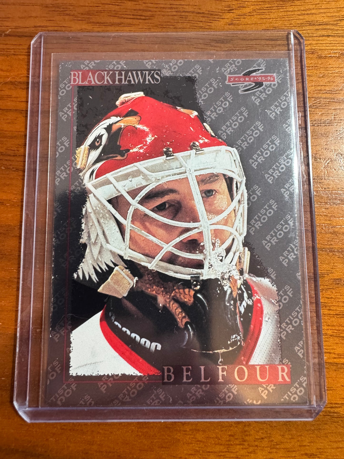 ED BELFOUR - 1995 Pinnacle Score Black Ice Artist's Proof #87
