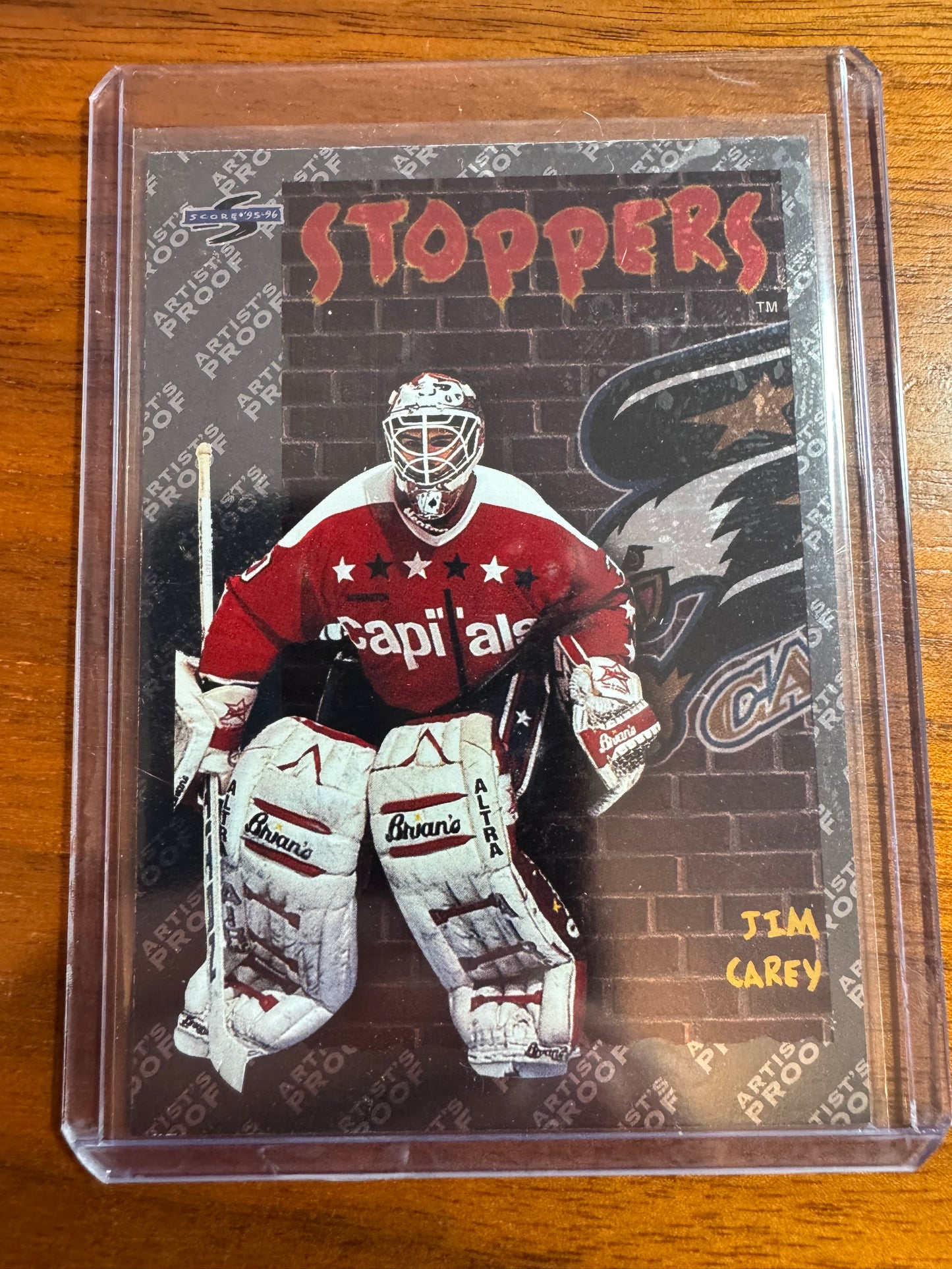 JIM CAREY - 1995 Pinnacle Score Black Ice Artist's Proof Stoppers #317, SSP