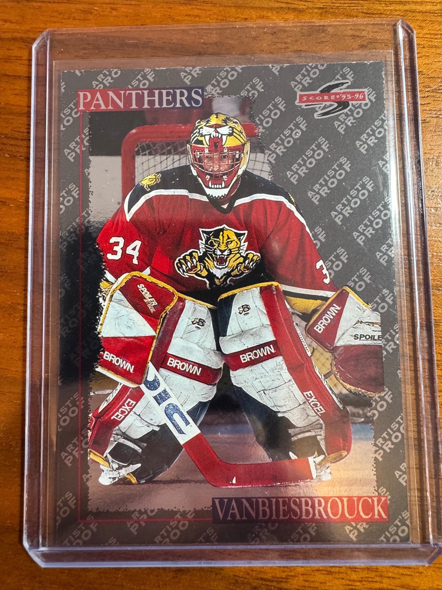 JOHN VANBIESBROUCK - 1995 Pinnacle Score Black Ice Artist's Proof #241
