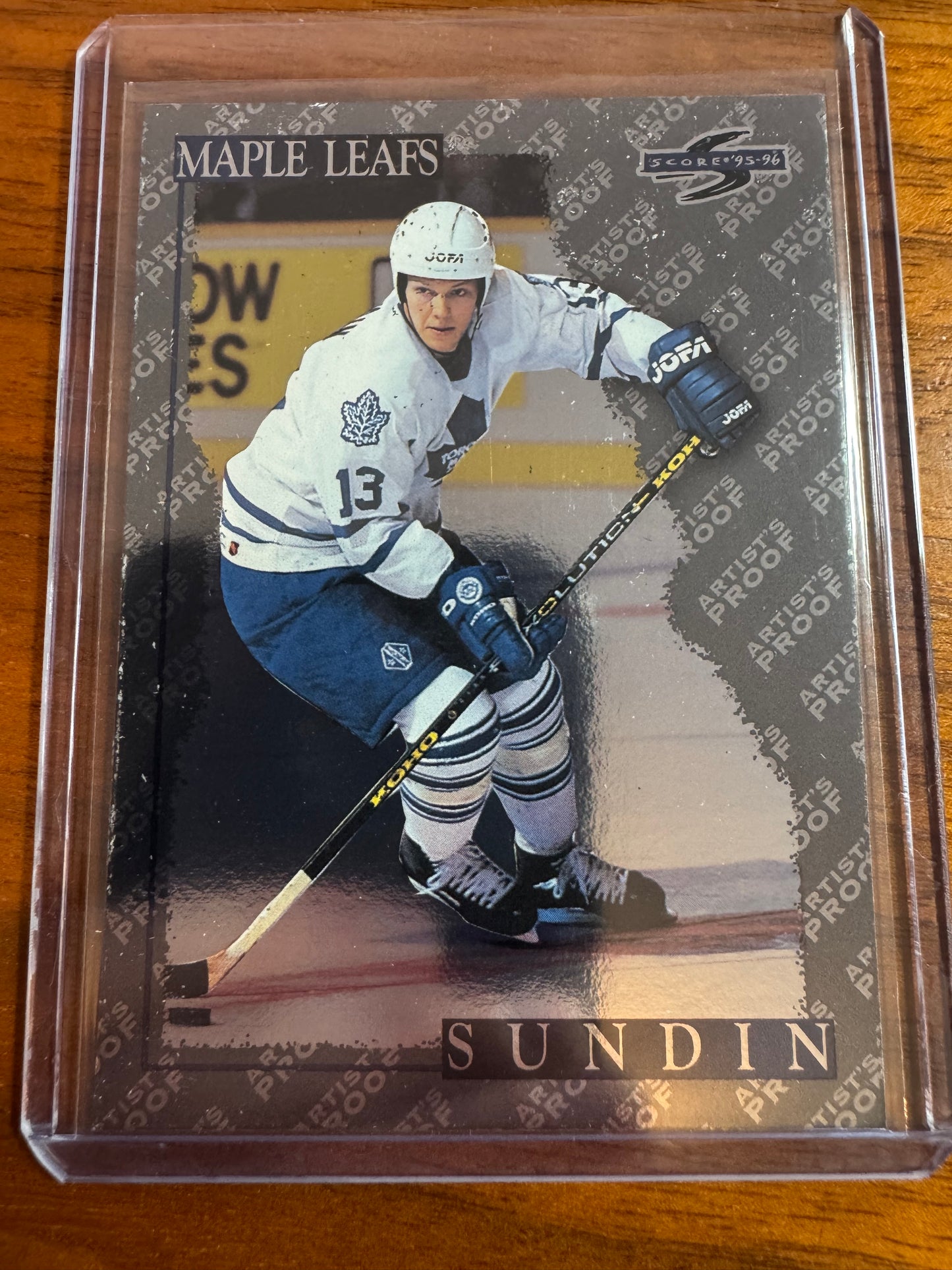 MATS SUNDIN - 1995 Pinnacle Score Black Ice Artist's Proof #56