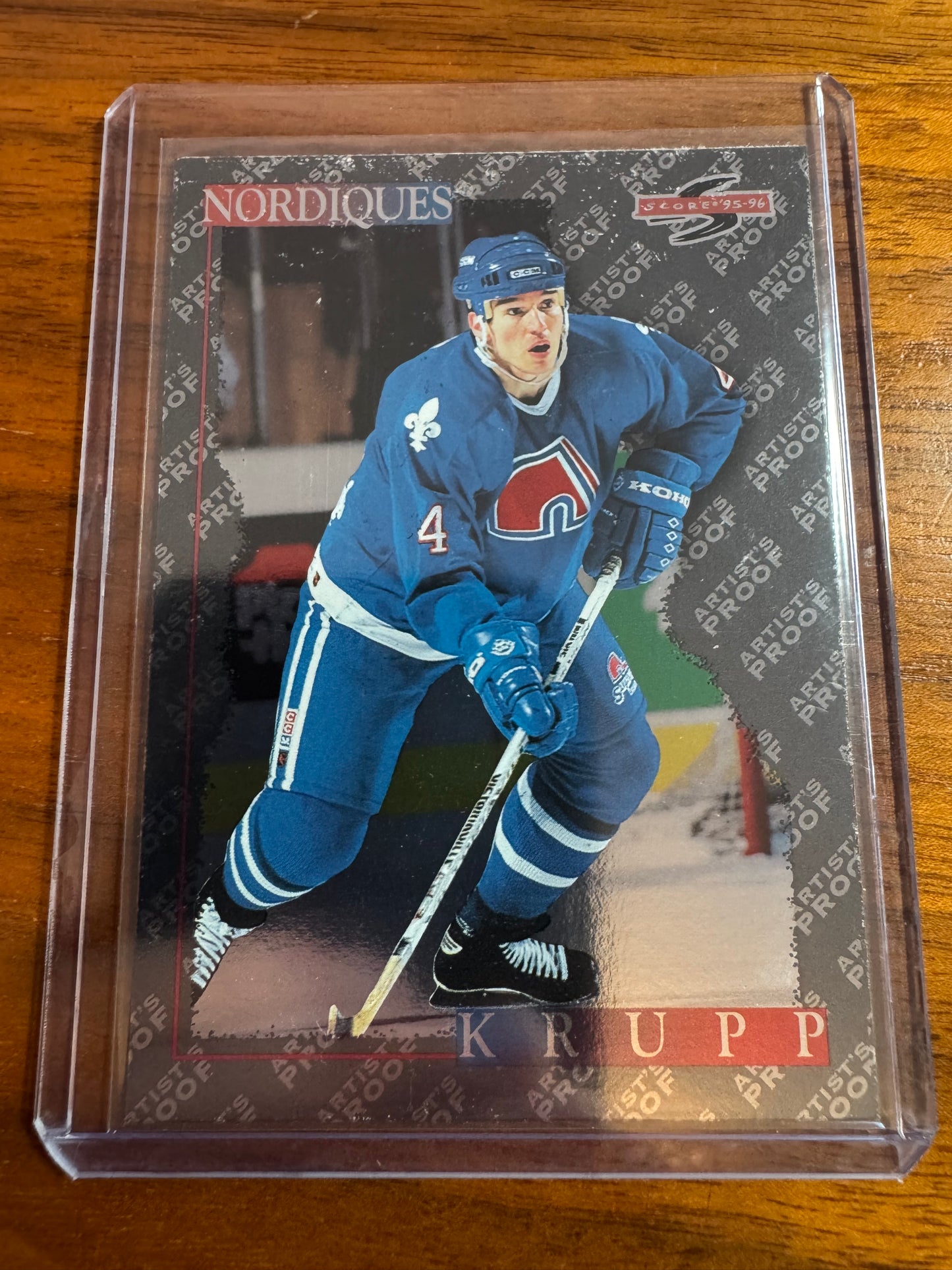 UWE KRUPP - 1995 Pinnacle Score Black Ice Artist's Proof #108