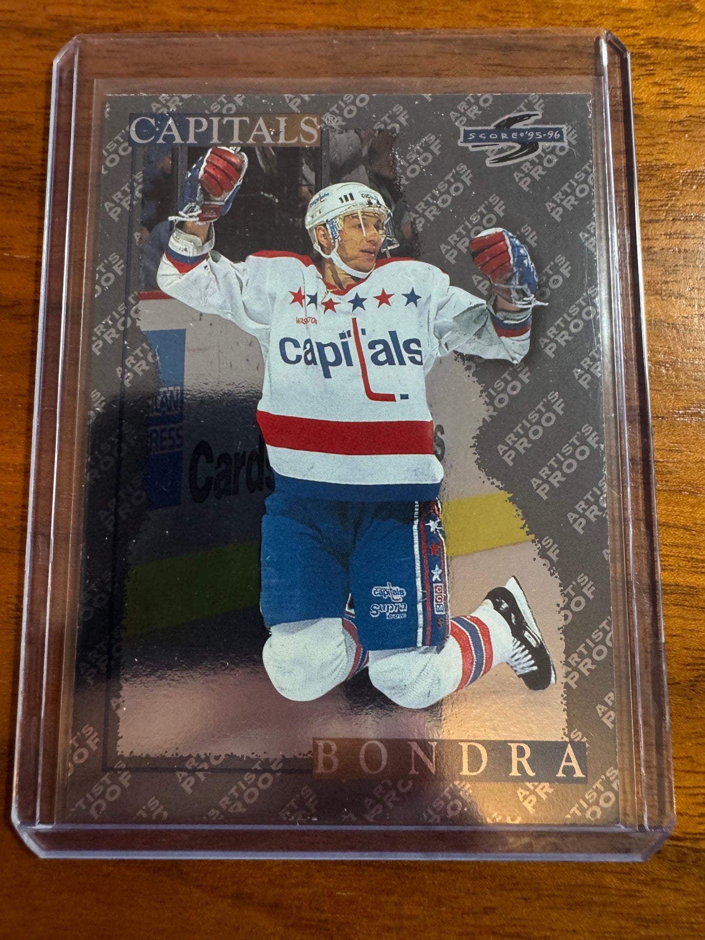 PETER BONDRA - 1995 Pinnacle Score Black Ice Artist's Proof #53