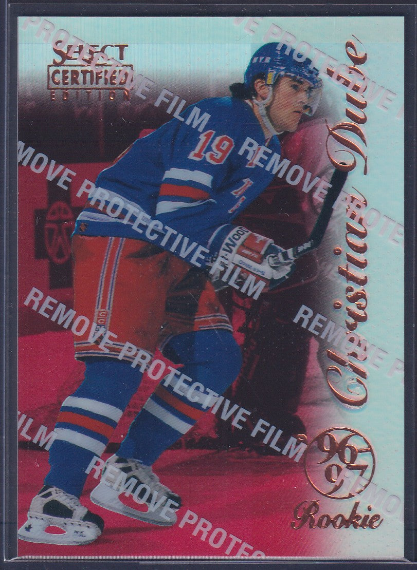CHRISTIAN DUBE - 1996 Pinnacle Select Certified MIRROR RED #95