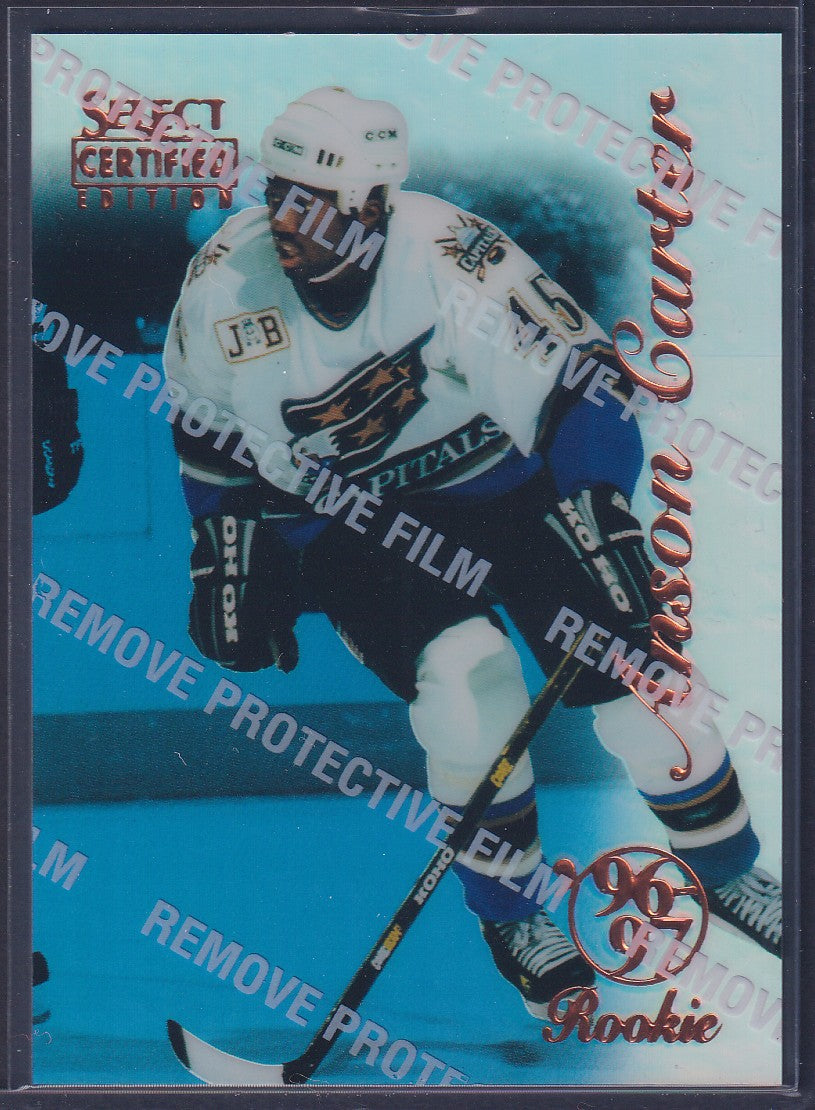 ANSON CARTER - 1996 Pinnacle Select Certified MIRROR Blue w/ Coating #94