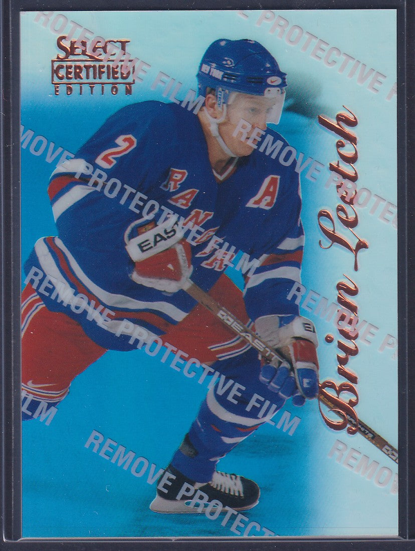 BRIAN LEETCH - 1996 Pinnacle Select Certified MIRROR Blue w/ Coating #76