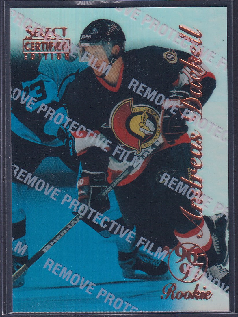 ANDREAS DACKELL - 1996 Pinnacle Select Certified MIRROR Blue w/ Coating #118