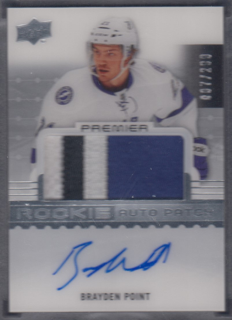 BRAYDEN POINT, 2016 Upper Deck Premier Rookie Auto Patch #69, /299