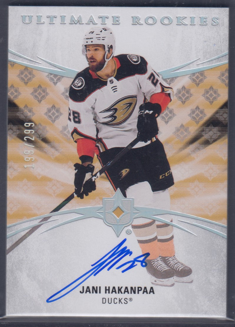 JANI HAKANPAA, 2020 Upper Deck Ultimate Rookies Auto #157, /299