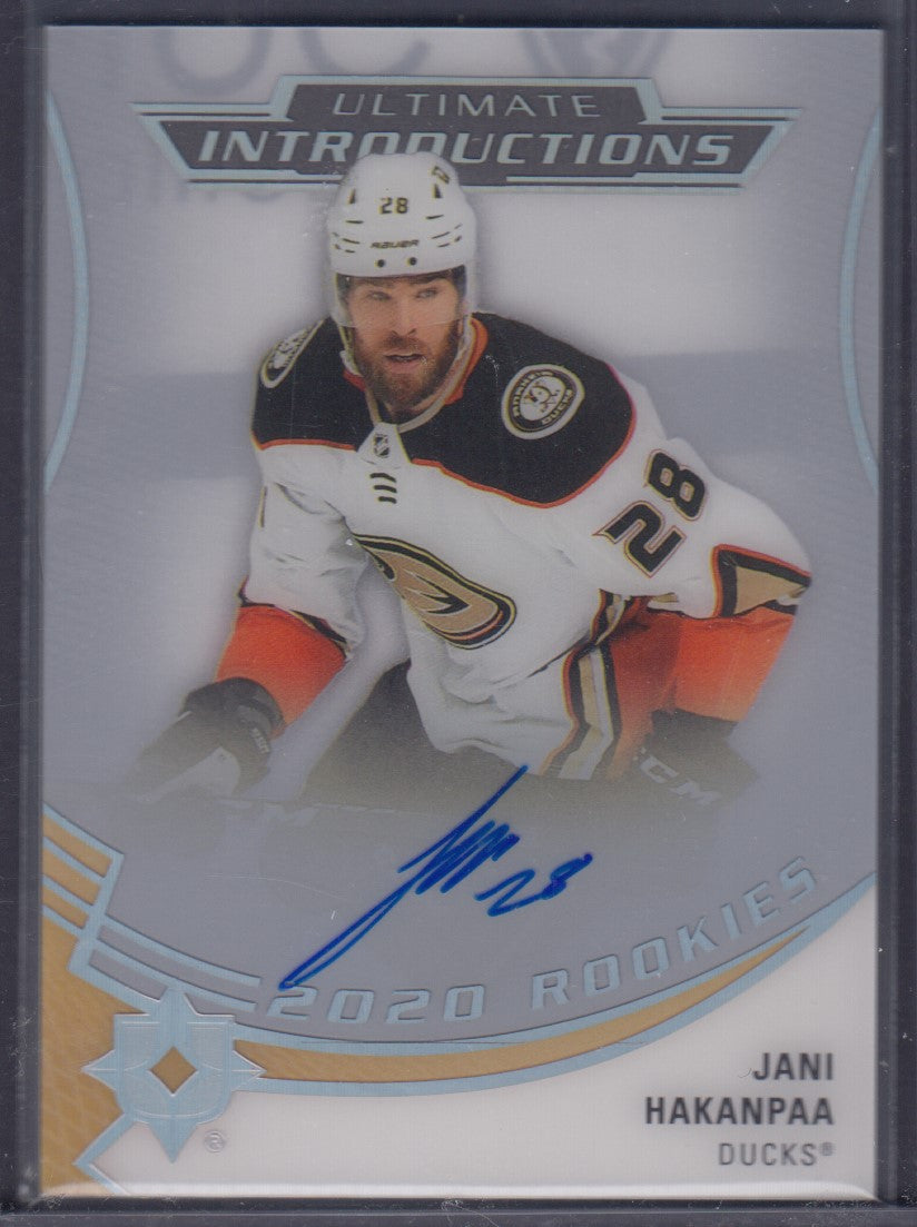 JANI HAKANPAA, 2020 Upper Deck Ultimate Introductions Auto #UI-42