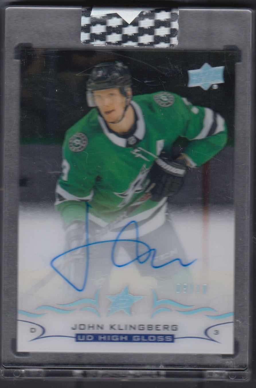 JOHN KLINGBERG, 2018 Upper Deck Clear Cut High Gloss Auto #CC-JK, /10