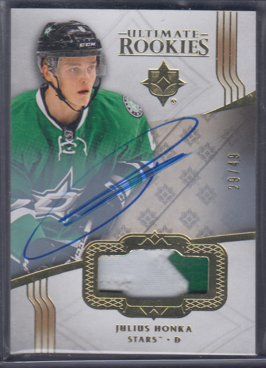 JULIUS HONKA, 2016 Ultimate Rookies Auto Patch #134, /49