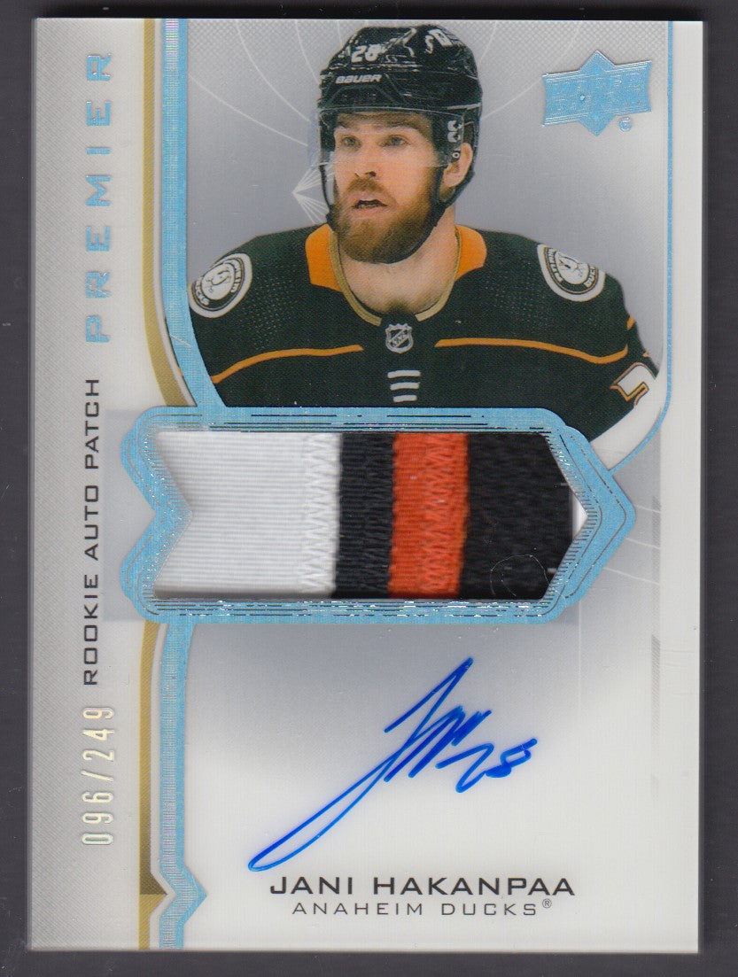 JANI HAKANPAA, 2020 Upper Deck Premier Rookie Auto Patch #AR-JH