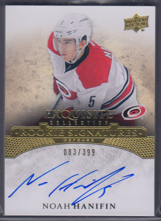 NOAH HANIFIN, 2015 Exquisite Collection Rookie Signatures #ERS-NH, Auto, /399