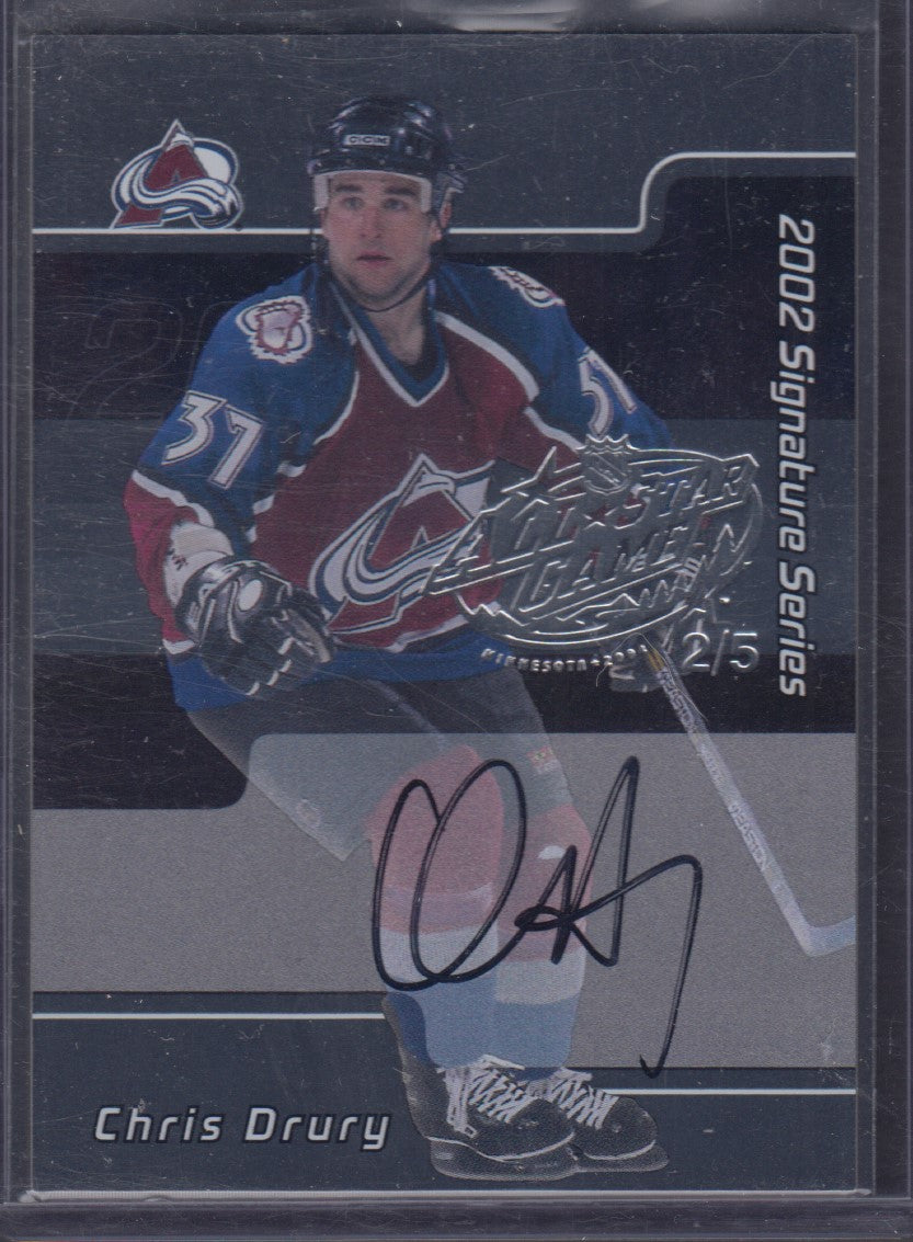 CHRIS DRURY, 2002 ITG Signature, All Star Game #LCD, Auto, 2/5, Colorado
