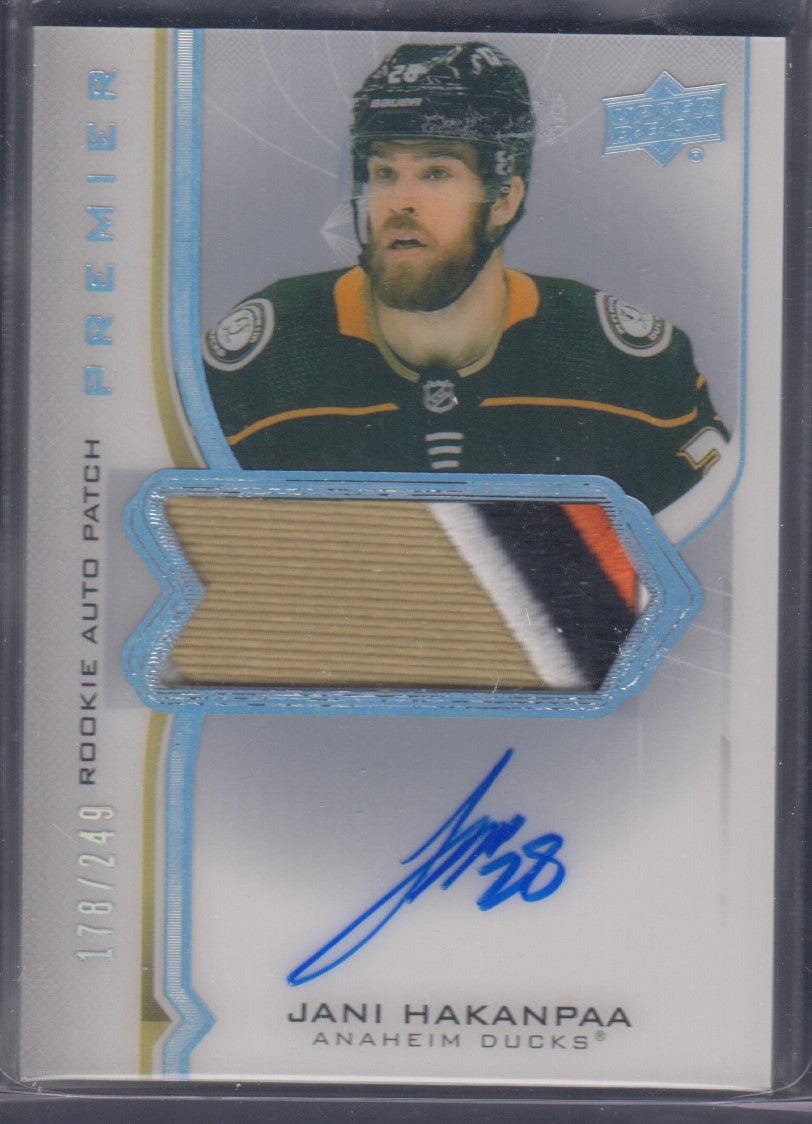 JANI HAKANPAA, 2020 Upper Deck Premier Rookie Auto Patch #AR-JH