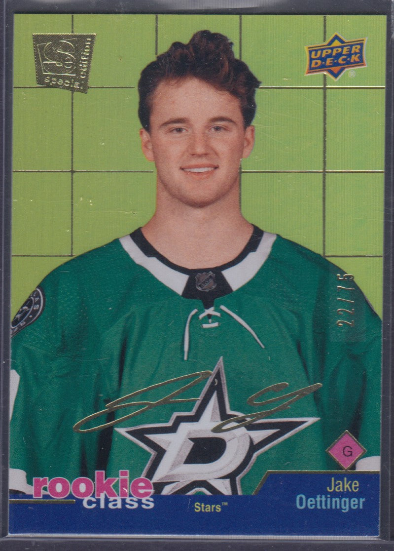 JAKE OETTINGER, 2020 Upper Deck Rookie Class YELLOW #RC-5, /75