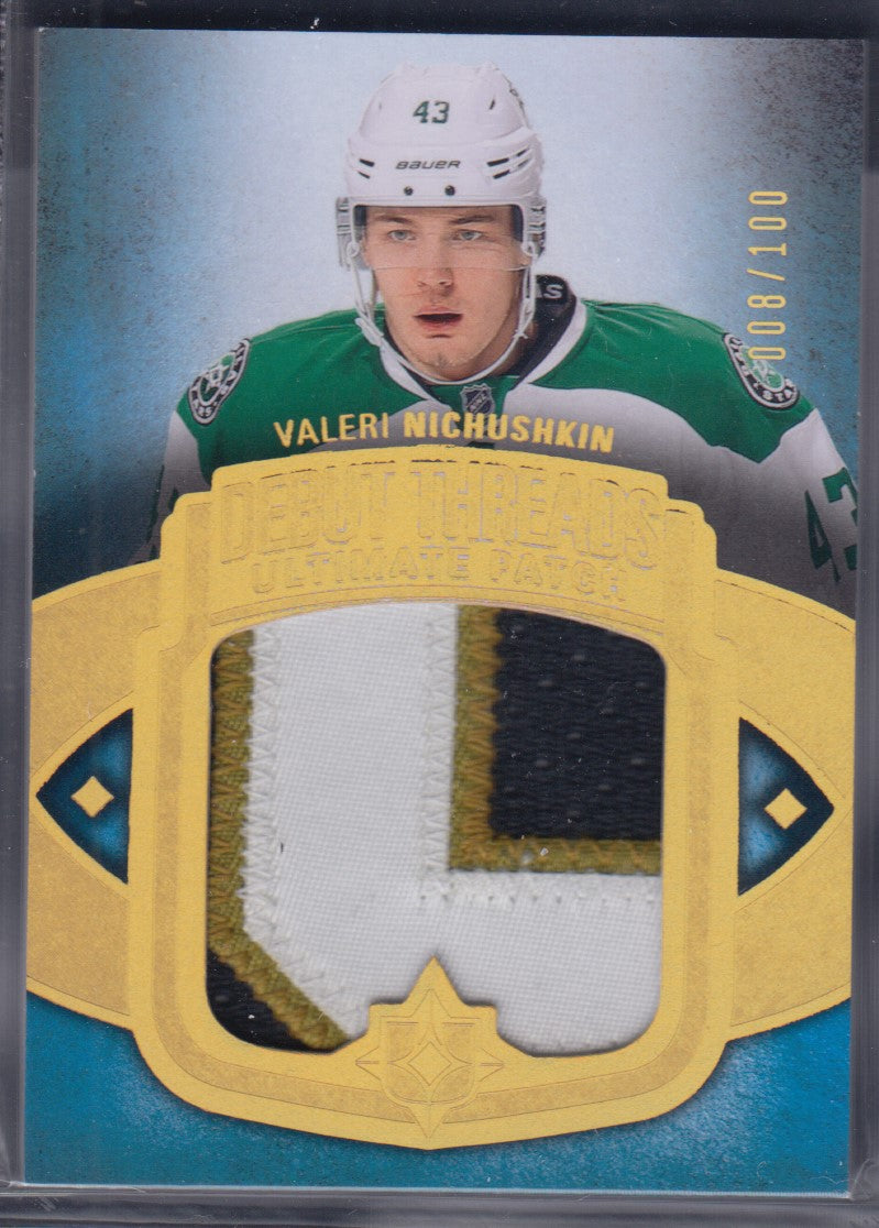 VALERI NICHUSHKIN, 2013 Upper Deck Ultimate Debut Threads Patch #UDT-VN, /100