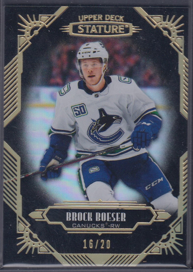 BROCK BOESER, 2020 Upper Deck Stature Black #25, /20