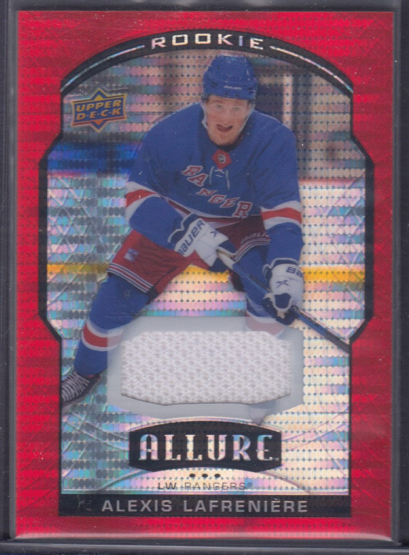 ALEXIS LAFRENIERE, 2020 Upper Deck Allure Rookie Red Rainbow Jersey Patch #100