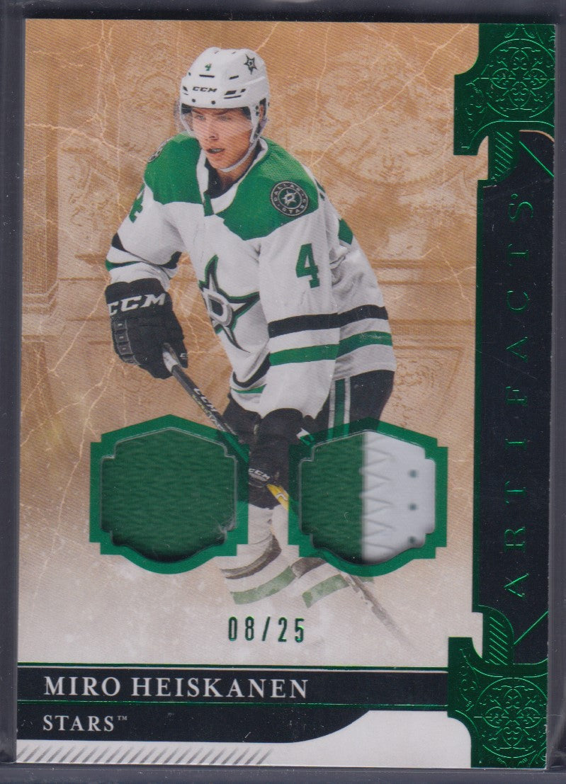 MIRO HEISKANEN, 2019 Upper Deck Artifacts Patch #III, /25